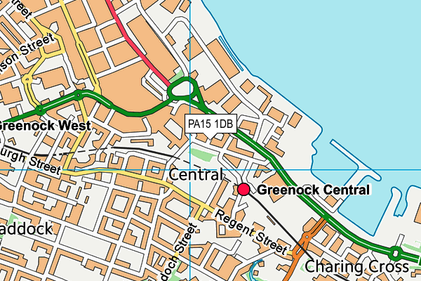 PA15 1DB map - OS VectorMap District (Ordnance Survey) PA15 1DB map - OS VectorMap District (Ordnance Survey)