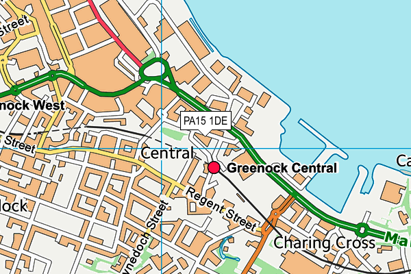 PA15 1DE map - OS VectorMap District (Ordnance Survey)