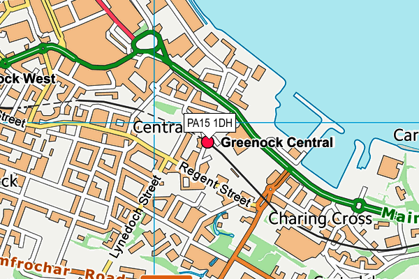 PA15 1DH map - OS VectorMap District (Ordnance Survey)