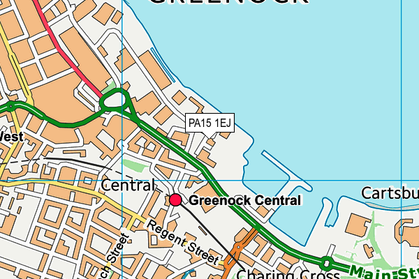 PA15 1EJ map - OS VectorMap District (Ordnance Survey)