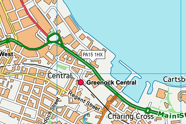 PA15 1HX map - OS VectorMap District (Ordnance Survey) PA15 1HX map - OS VectorMap District (Ordnance Survey)