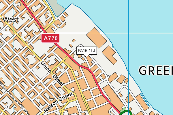 PA15 1LJ map - OS VectorMap District (Ordnance Survey)