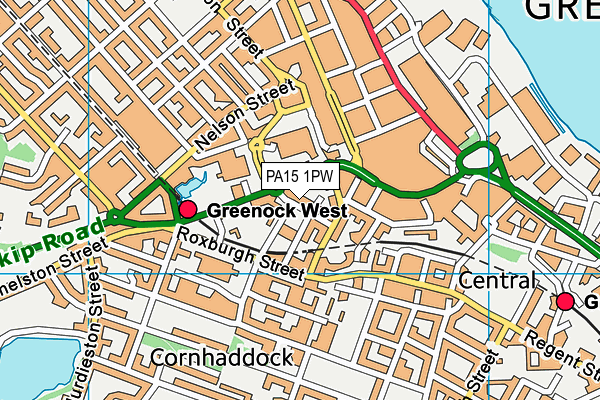 PA15 1PW map - OS VectorMap District (Ordnance Survey) PA15 1PW map - OS VectorMap District (Ordnance Survey)