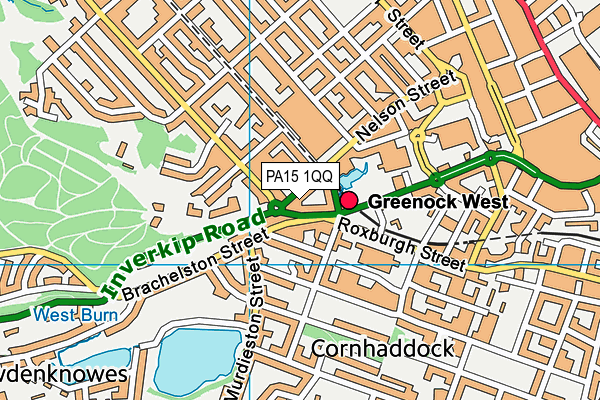 PA15 1QQ map - OS VectorMap District (Ordnance Survey)