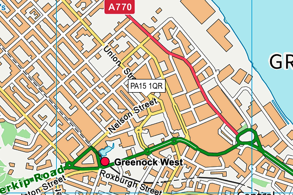 PA15 1QR map - OS VectorMap District (Ordnance Survey)