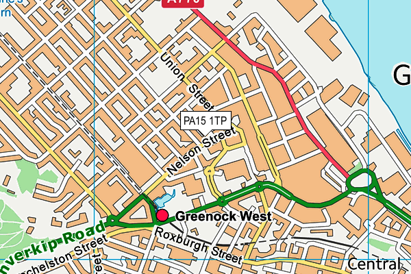 PA15 1TP map - OS VectorMap District (Ordnance Survey)