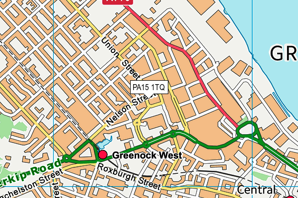 PA15 1TQ map - OS VectorMap District (Ordnance Survey)