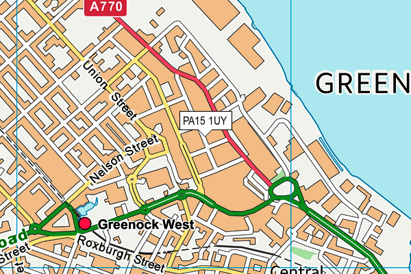 PA15 1UY map - OS VectorMap District (Ordnance Survey)