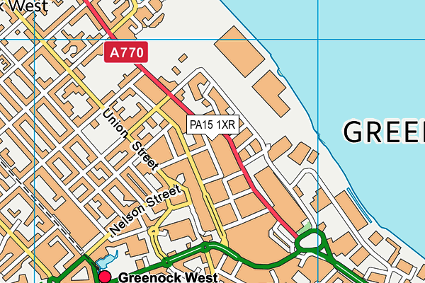 PA15 1XR map - OS VectorMap District (Ordnance Survey)