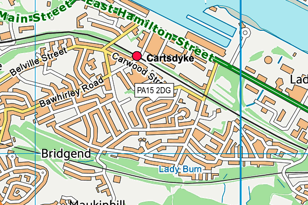 PA15 2DG map - OS VectorMap District (Ordnance Survey) PA15 2DG map - OS VectorMap District (Ordnance Survey)