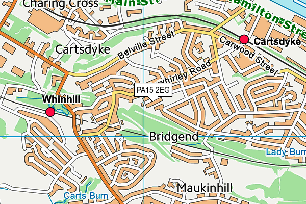 PA15 2EG map - OS VectorMap District (Ordnance Survey) PA15 2EG map - OS VectorMap District (Ordnance Survey)