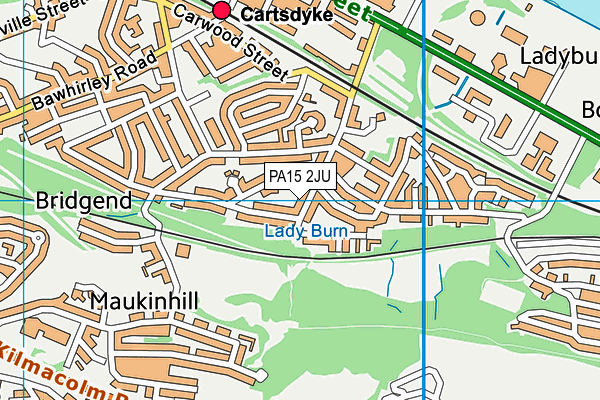 PA15 2JU map - OS VectorMap District (Ordnance Survey) PA15 2JU map - OS VectorMap District (Ordnance Survey)