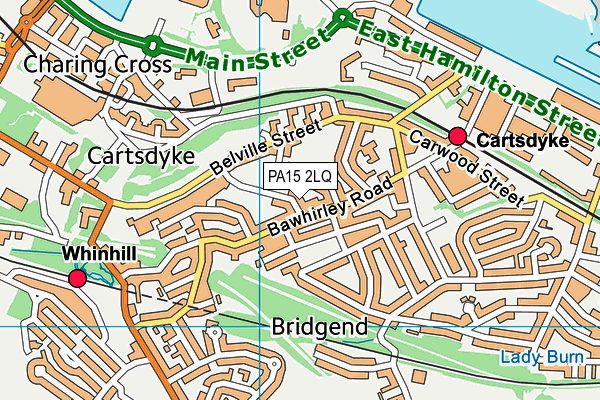 PA15 2LQ map - OS VectorMap District (Ordnance Survey)