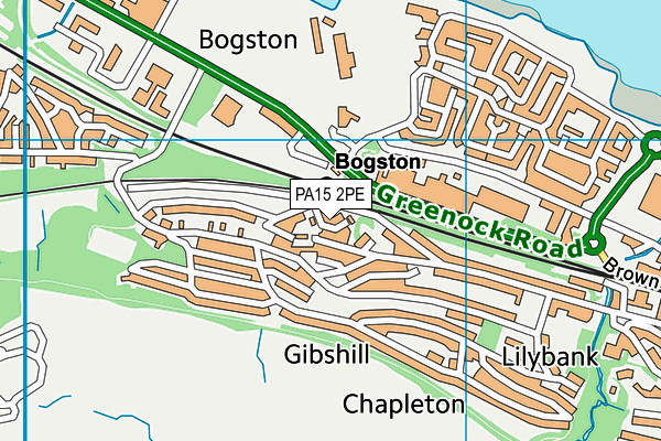 PA15 2PE map - OS VectorMap District (Ordnance Survey)