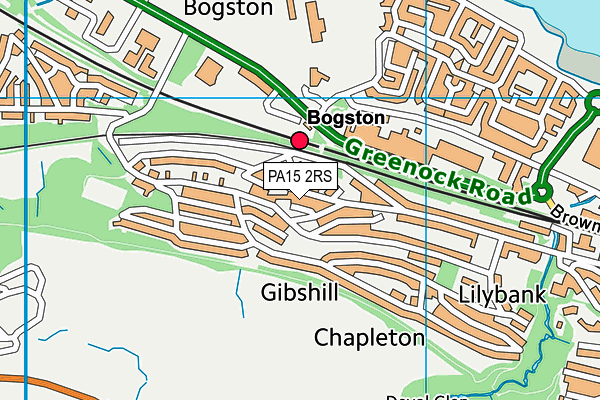 PA15 2RS map - OS VectorMap District (Ordnance Survey)