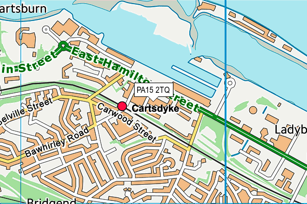 PA15 2TQ map - OS VectorMap District (Ordnance Survey)