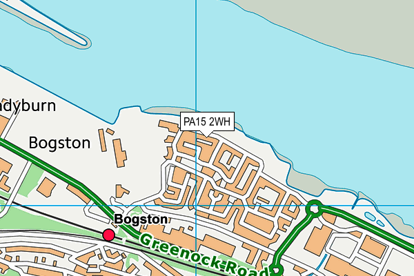 PA15 2WH map - OS VectorMap District (Ordnance Survey)