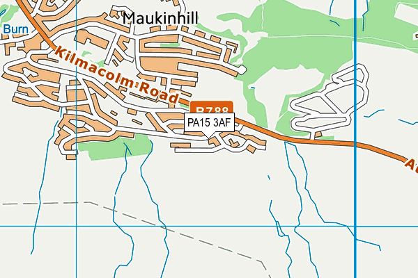 PA15 3AF map - OS VectorMap District (Ordnance Survey)