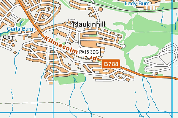 PA15 3DG map - OS VectorMap District (Ordnance Survey) PA15 3DG map - OS VectorMap District (Ordnance Survey)