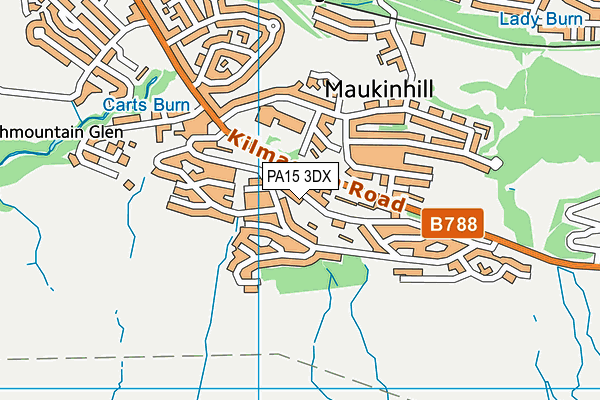 PA15 3DX map - OS VectorMap District (Ordnance Survey) PA15 3DX map - OS VectorMap District (Ordnance Survey)