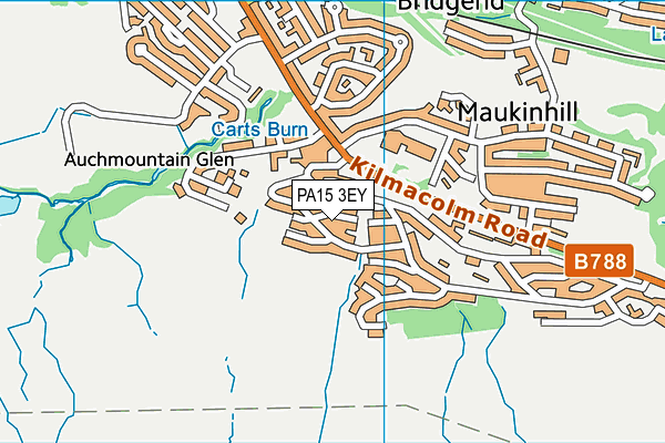 PA15 3EY map - OS VectorMap District (Ordnance Survey) PA15 3EY map - OS VectorMap District (Ordnance Survey)