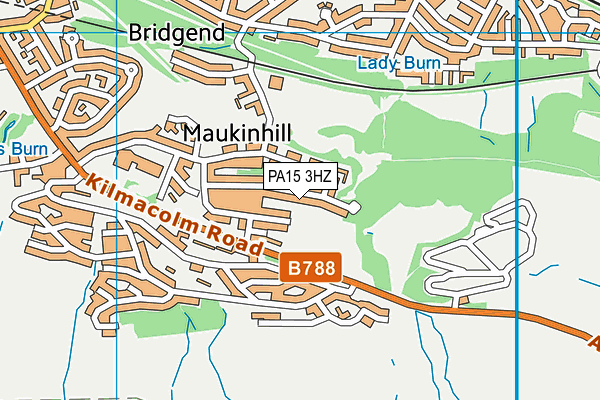 PA15 3HZ map - OS VectorMap District (Ordnance Survey)