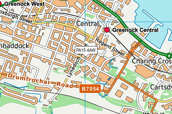 PA15 4AW map - OS VectorMap District (Ordnance Survey) PA15 4AW map - OS VectorMap District (Ordnance Survey)