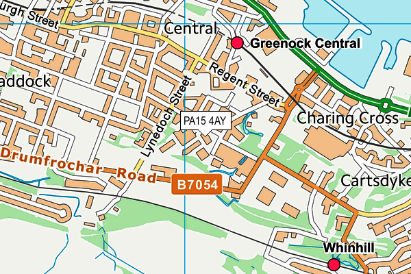 PA15 4AY map - OS VectorMap District (Ordnance Survey) PA15 4AY map - OS VectorMap District (Ordnance Survey)