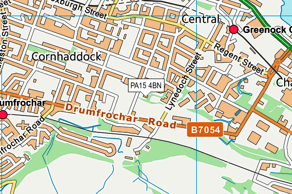 PA15 4BN map - OS VectorMap District (Ordnance Survey) PA15 4BN map - OS VectorMap District (Ordnance Survey)