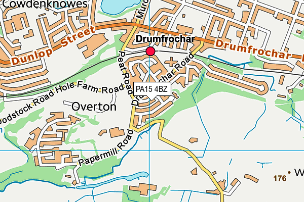 PA15 4BZ map - OS VectorMap District (Ordnance Survey) PA15 4BZ map - OS VectorMap District (Ordnance Survey)