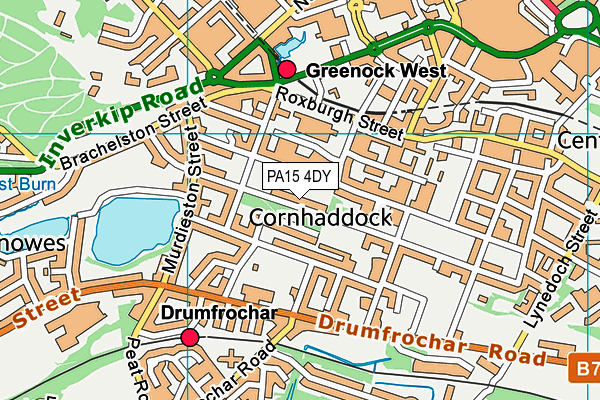 PA15 4DY map - OS VectorMap District (Ordnance Survey)