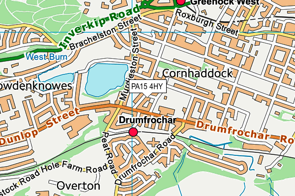 PA15 4HY map - OS VectorMap District (Ordnance Survey) PA15 4HY map - OS VectorMap District (Ordnance Survey)