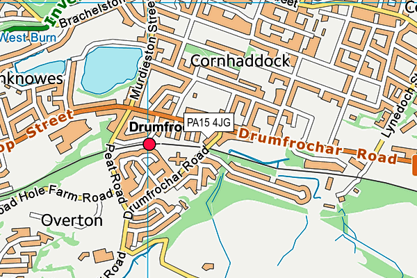 PA15 4JG map - OS VectorMap District (Ordnance Survey) PA15 4JG map - OS VectorMap District (Ordnance Survey)