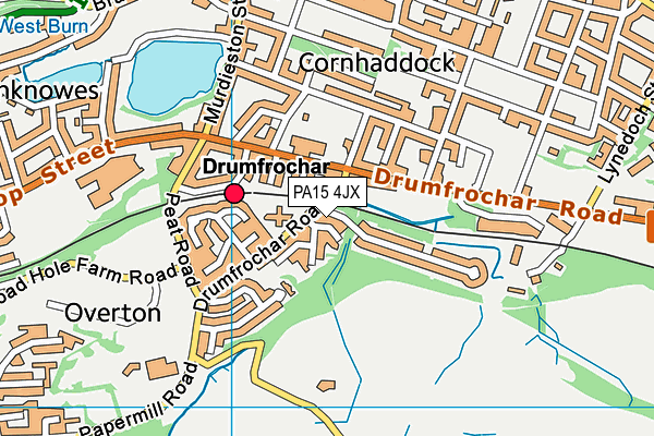 PA15 4JX map - OS VectorMap District (Ordnance Survey) PA15 4JX map - OS VectorMap District (Ordnance Survey)