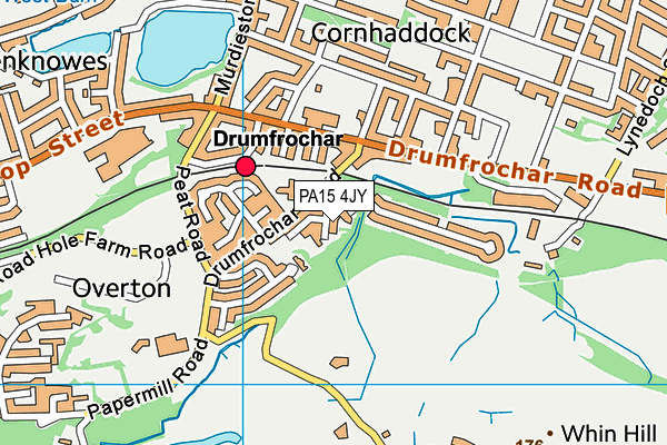 PA15 4JY map - OS VectorMap District (Ordnance Survey) PA15 4JY map - OS VectorMap District (Ordnance Survey)