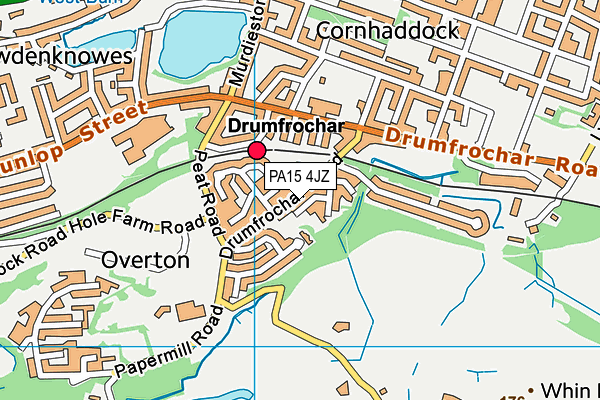 PA15 4JZ map - OS VectorMap District (Ordnance Survey) PA15 4JZ map - OS VectorMap District (Ordnance Survey)