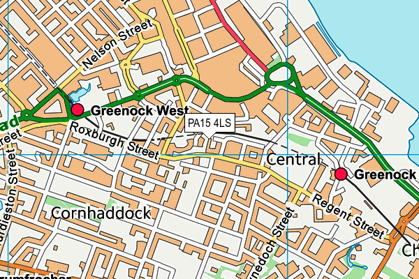 PA15 4LS map - OS VectorMap District (Ordnance Survey) PA15 4LS map - OS VectorMap District (Ordnance Survey)