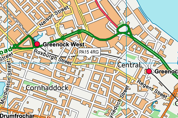 PA15 4RG map - OS VectorMap District (Ordnance Survey)