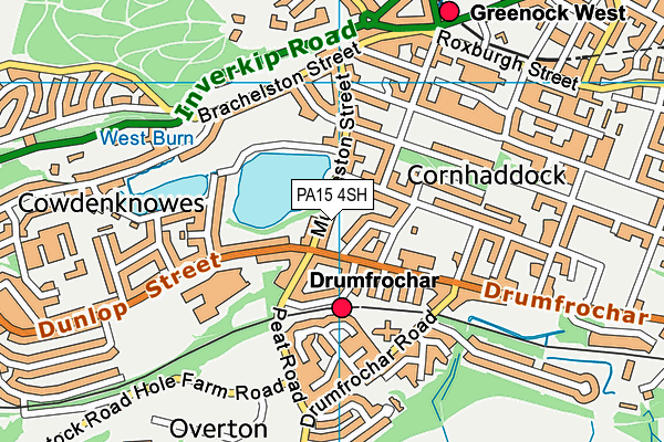 PA15 4SH map - OS VectorMap District (Ordnance Survey) PA15 4SH map - OS VectorMap District (Ordnance Survey)