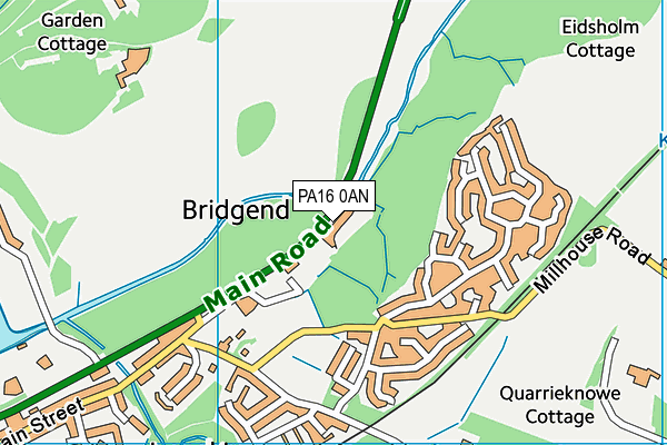 PA16 0AN map - OS VectorMap District (Ordnance Survey) PA16 0AN map - OS VectorMap District (Ordnance Survey)