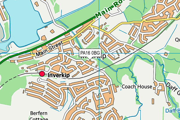 PA16 0BG map - OS VectorMap District (Ordnance Survey)