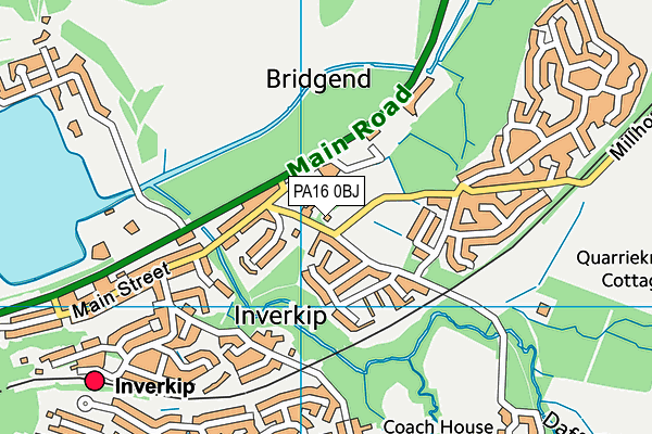PA16 0BJ map - OS VectorMap District (Ordnance Survey) PA16 0BJ map - OS VectorMap District (Ordnance Survey)