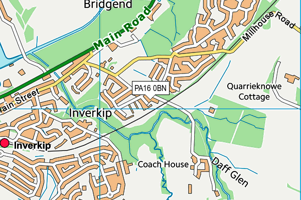 PA16 0BN map - OS VectorMap District (Ordnance Survey) PA16 0BN map - OS VectorMap District (Ordnance Survey)
