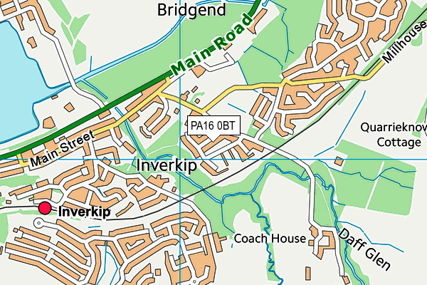 PA16 0BT map - OS VectorMap District (Ordnance Survey) PA16 0BT map - OS VectorMap District (Ordnance Survey)