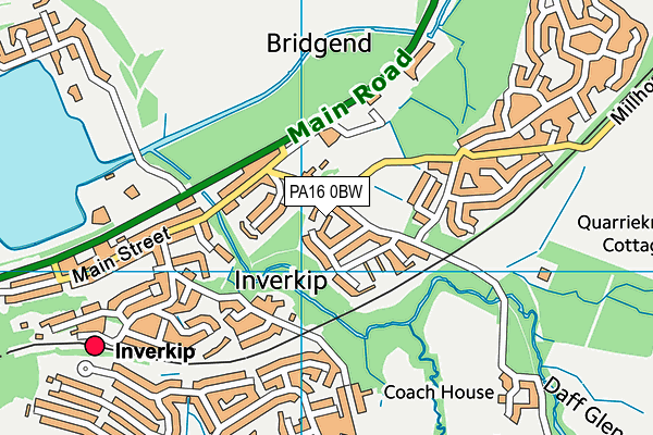 PA16 0BW map - OS VectorMap District (Ordnance Survey) PA16 0BW map - OS VectorMap District (Ordnance Survey)