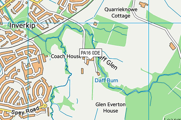 PA16 0DE map - OS VectorMap District (Ordnance Survey)