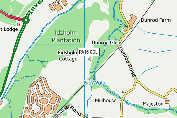 PA16 0DL map - OS VectorMap District (Ordnance Survey) PA16 0DL map - OS VectorMap District (Ordnance Survey)