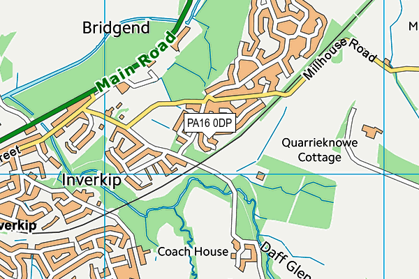 PA16 0DP map - OS VectorMap District (Ordnance Survey)