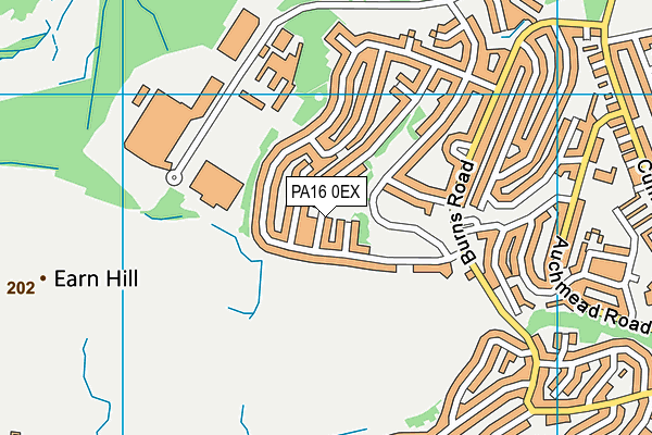 PA16 0EX map - OS VectorMap District (Ordnance Survey)