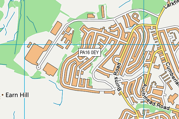 PA16 0EY map - OS VectorMap District (Ordnance Survey) PA16 0EY map - OS VectorMap District (Ordnance Survey)